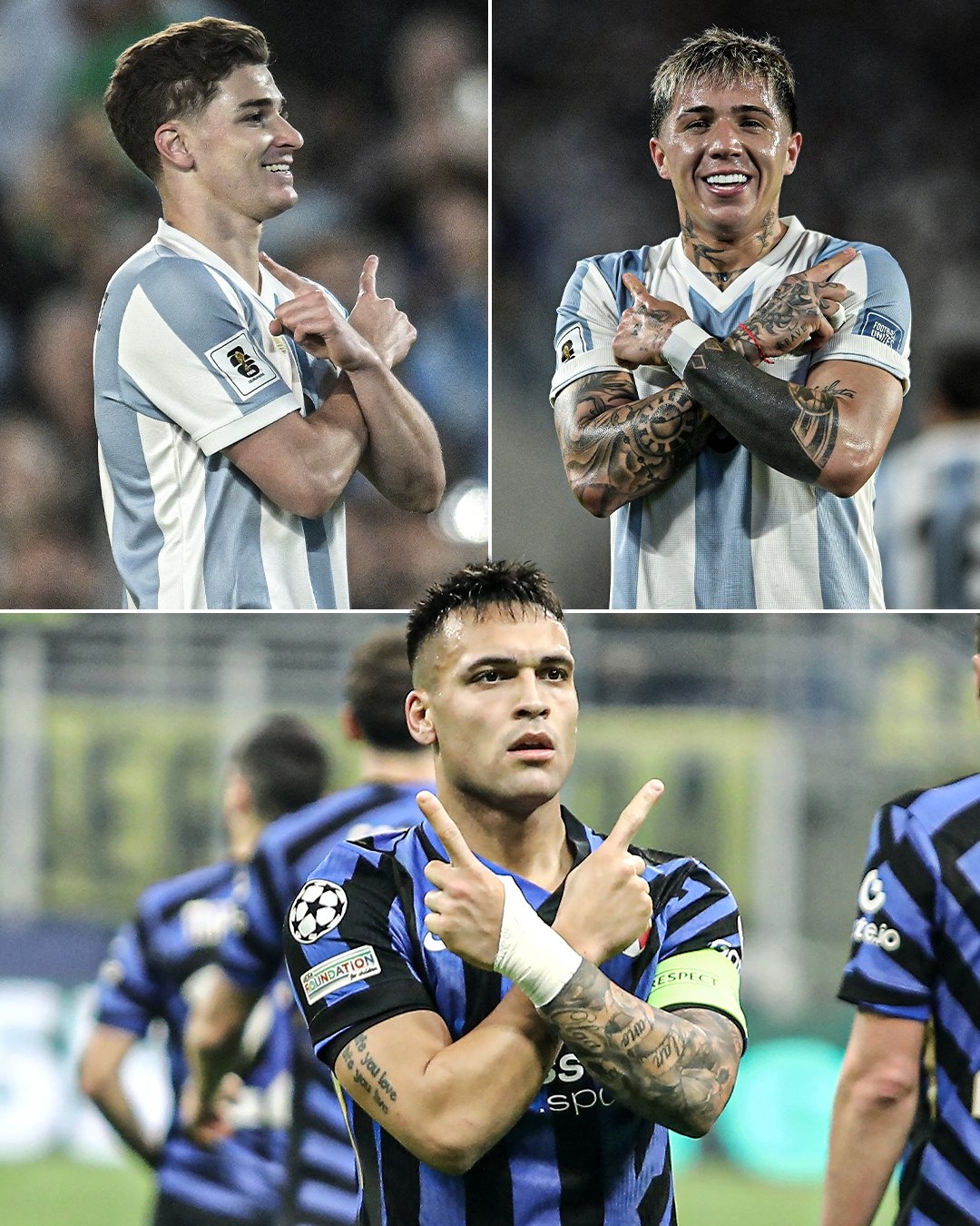 恩佐谈模仿劳塔罗庆祝动作：赛前和他聊天，我答应把进球献给他